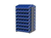 Akromils 18 Double Sided Pick Rack 16 Shelves with 80 Bins Blue
