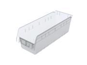 Home Indoor Outdoor Storage Shelf Bins 6 Deep Clear Super Size 10Pk 17.87 X 6.62 X 6