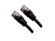 Black CAT5e Patch Cable Molded Snagless Boots 1 Foot FS C102
