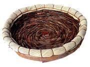 Home Decorative Round Cocomat Tray with Raffia Trim