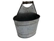 Cheungs Galvanized Metal Storage Caddy with Centre Handle Silver