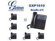 Grandstream GXP1610 SOHO IP phone 1 SIP acct. 3 way conf. Bundle of 6