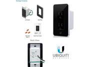Ubiquiti mFi MPW Blk mFi In Wall Manageable Outlet WiFi Access Energy Monitoring