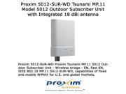 Proxim 5012 SUR WD Tsunami MP.11 5012 Outdoor Subscriber Unit 18dBi antenna
