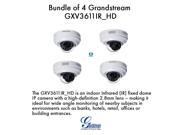 Grandstream GXV3611IR_HD Bundle of 4 high definition Infrared dome PoE IP camera
