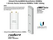 Ubiquiti RocketM900 BaseStation 900MHz Airmax Sector Antenna 13dBi 120deg