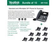 Yealink SIP T42G 10 PACK Dual Gigabit IP Phone 12 Line HD voice PoE LCD XML