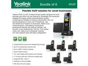 Yealink W52P Bundle of 6 SIP Cordless Phone IP DECT Phone Handset and Base Unit