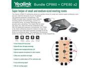 Yealink CP860 CPE80 x2 Diamond HD IP Conference Phone PoE 5 way conferencing