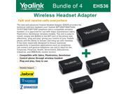 Yealink EHS36 4 PACK IP Phone Wireless Headset Adapter Plug and Play