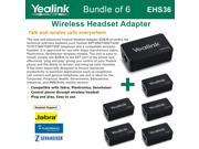 Yealink EHS36 Bundle of 6 IP Phone Wireless Headset Adapter Plug and Play