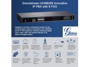 Grandstream UCM6208 Innovative IP PBX with 8 FXO and 2 FXS Ports