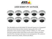 Axis M3007 PV 10 PACK 0515 001 Fixed Mini Dome Network Camera 5 MP Digital PTZ