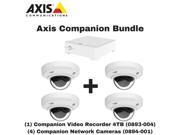 Axis Companion Bundle 0893 004 Video Recorder 4TB 4 0894 001 Dome Cameras