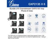 Grandstream GXP2135 6 PACK Voip Phone 8 lines Enterprise Grade High Performance