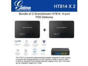 Bundle of 2 Grandstream HT814 4 port FXS Gateway with Gigabit NAT Router