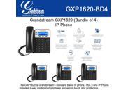 Grandstream GXP1620 2 SIP acct. SMB IP Phone 3 way Multi language Bundle of 4