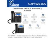 Grandstream GXP1620 2 SIP acct. SMB IP Phone 3 way Multi language Bundle of 2