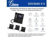Grandstream GXV3240 Bundle of 4 Multimedia IP Phone WiFi BT PoE USB LCD SD