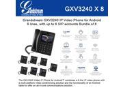 Grandstream GXV3240 Bundle of 8 Multimedia IP Phone WiFi BT PoE USB LCD SD