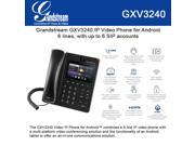 Grandstream GXV3240 Multimedia IP Phone Android WiFi BT HDMI PoE USB SD