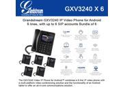Grandstream GXV3240 Bundle of 6 Multimedia IP Phone WiFi BT PoE USB LCD SD