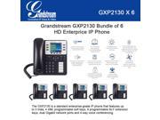 Grandstream GXP2130 Bundle of 6 HD Enterprise IP phone 3 lines Color LCD PoE