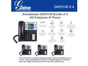 Grandstream GXP2130 Bundle of 4 HD Enterprise IP phone 3 lines Color LCD PoE