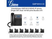 Grandstream GXP1610 SOHO IP phone 8 PACK Single SIP Dual 10 100 ports 3 way conferencing call waiting