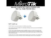 Mikrotik SXT Lite5 ac 2 UNITS Outdoor CPE Dual chain 802.11ac 16dBi POE 8W OSL3
