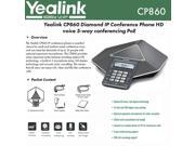 Yealink CP860 Diamond IP Conference Phone HD voice 5 way conferencing PoE