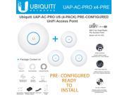 Ubiquiti Unifi UAP AC PRO 4 PACK PRE CONFIGURED Dual Radio Pro Access Point