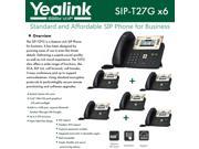 Yealink SIP T27G 6 Pack IP Phone Gigabit Ethernet PoE Up to 6 SIP accounts