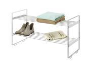 Metal Stackable Closet Shelves Chrome Finish by Whitmor