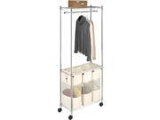 Whitmor Laundry Hampers 3 Compartment s 75 Height x 30 Width Chrome Steel Mesh 1Pack