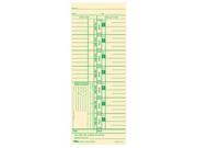 TOPS 12523 Weekly Time Card 9 x 3.50 Sheet Size Manila 100 Pack