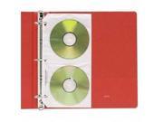Deluxe CD Ring Binder Storage Pages Standard Stores 4 CDs 10 PK