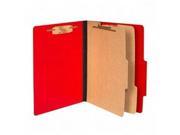 ColorLife PRESSTEX Classification Folders Letter 6 Section Exec Red 10 Box