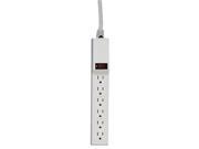 Power Strip 6 Outlet Built in Circuit Breaker 15 Cord Gray CCS55157