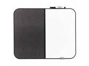 Self Stick Dry Erase Combination Board 22 x 18 Gray White Charcoal Frame