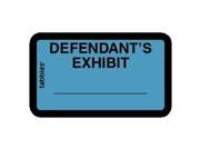 Tabbies Tabbies Defendant s Exhibit Legal File Labels 1.62 Width x 1 Length 252 Pack Blue
