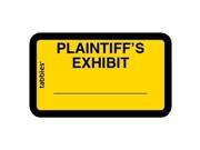 Tabbies Tabbies Plaintiff s Exhibit Legal File Labels 1.62 Width x 1 Length 252 Pack Yellow