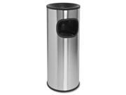 Ashtray Receptacle Fire Safe 3 Gal. Stainless Steel