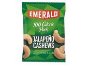 100 Calorie Pack Nuts Jalapeno Cashews 0.62 oz Pack 12 Box 33625