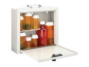 MMF Standard Steel Medication Case Combination Programmable Lock Wall Overall Size 9.5 x 10.8 x 3.8 Platinum