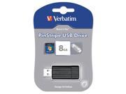 PinStripe USB Drive 2.0 8GB Black