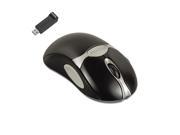 Optical Cordless Mouse Antimicrobial Five Button Scroll Black Silve
