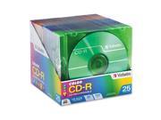 Cd R Discs 700Mb 80Min 52X Slim Jewel Cases Assorted Colors 25 Pa