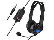eForCity 2 Pack Black Handsfree Gaming Gamer Headset with Boom Microphone Compatible with Sony PlayStation 4 PS4