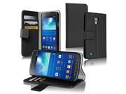 eForCity Stand Leather Case Cover with Credit Card Slot for Samsung Galaxy S4 Active I9295 Black